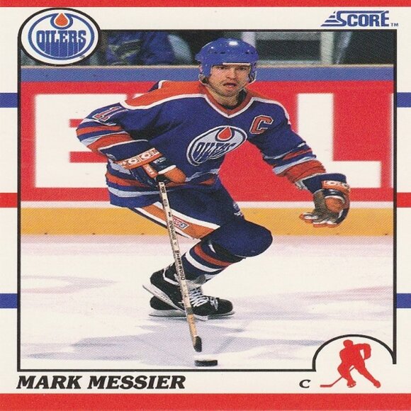 Mark Messier Edmonton Oilers  NHL Hockey Card Collection - 9 Oilers Hockey Cards - Picture 10 of 10